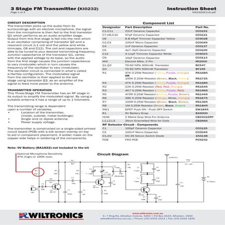 Ki0232 3 stage fm transmitter