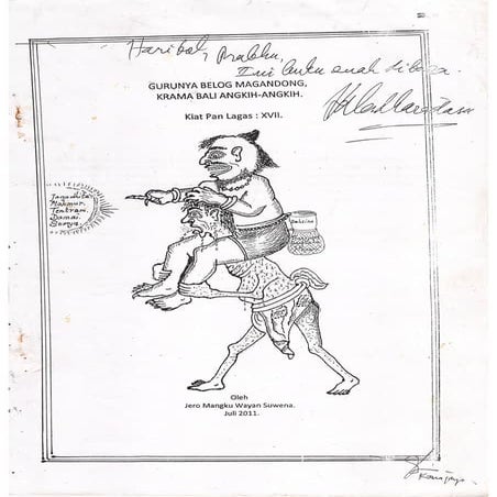 Kiat pan lagas   guru belog megandong krama bali angkih-angkih