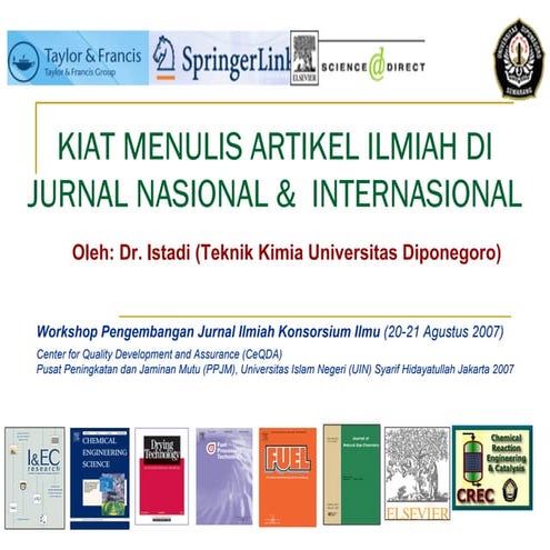 Kiat publikasi di jurnal internasional