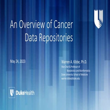 Big Data Training for Cancer Research, Purdue, May 2023