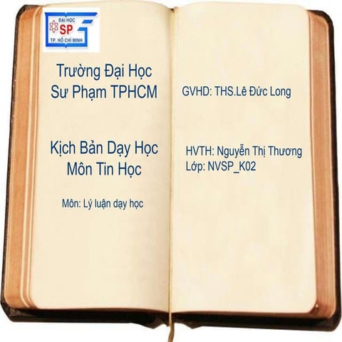 kịch bản dạy học tin 12 chương 3 bài 11 nguyen thi thuong