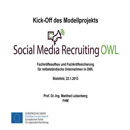 Social Media Recruiting OWL - Kick Off des Modellprojektes
