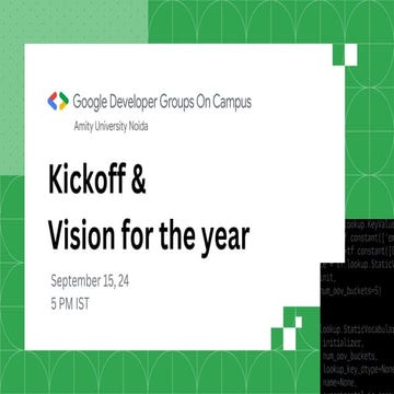 GDG On Campus Info Session | Amity University