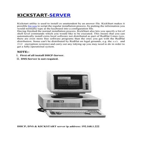 Kickstart server