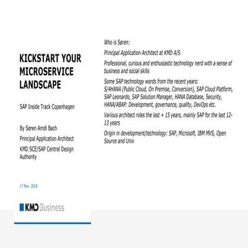 Kickstart yourmicroservicelandscape