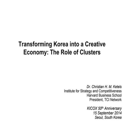Kicox 2014 clusters creative economy 09 13-14 ck