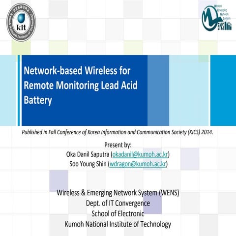 Network-based Wireless for Remote Monitoring Lead-Acid Battery