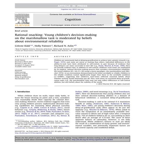 Kidd palmeriaslin_Cognition Study 2012