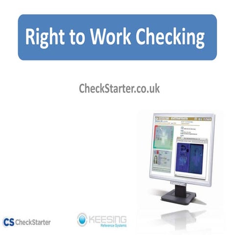 Keesing Document Scan - Right to Work Checking using a normal scanner