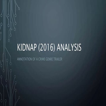 Kidnap (2016) Analysis