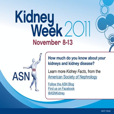 Kidney Facts from American Society of Nephrology