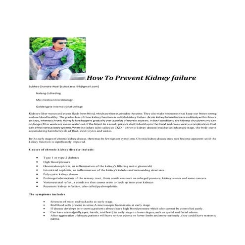 Kidney failure