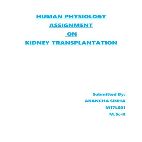 Kidney transplantation