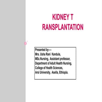 Kidney transplantation