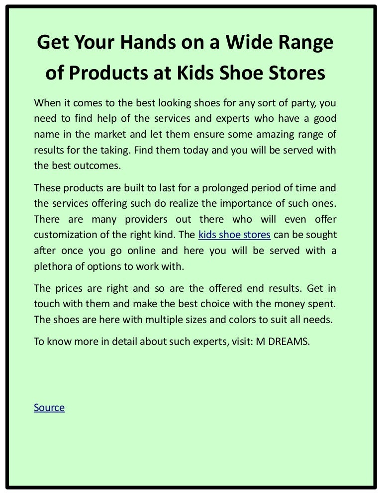 kids shoe stores near me