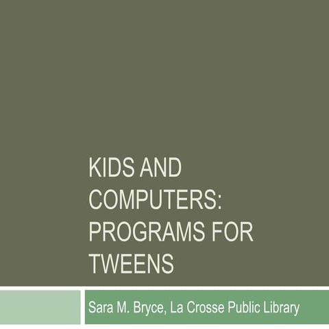 Kids and computers
