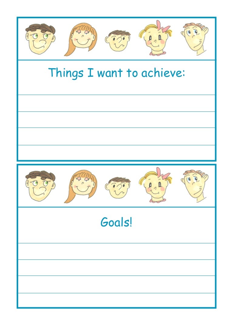 Kids goal cards