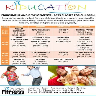 Kiducation Timetable November