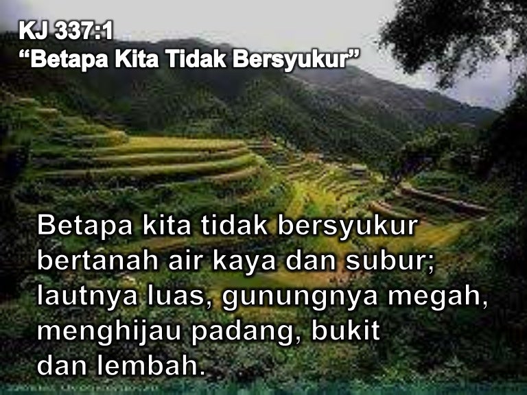 Kidung Jemaat 337 Betapa Kita Tidak Bersyukur