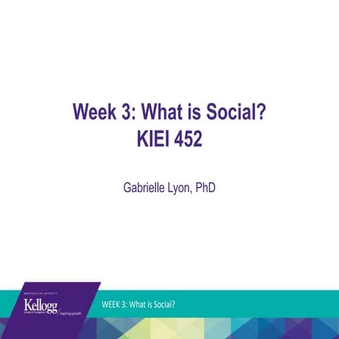 What is "Social" in Social Entrepreneurship?