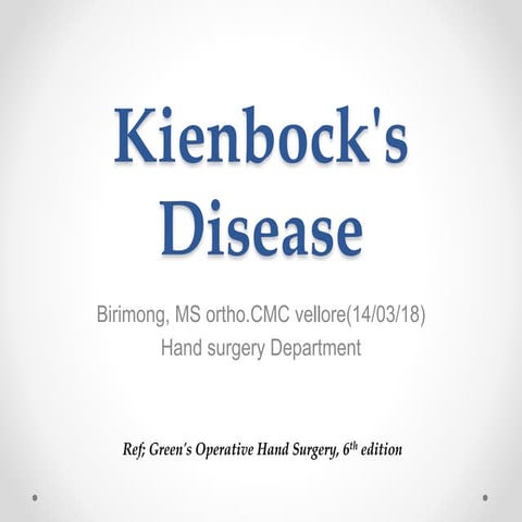 Kienbock's disease