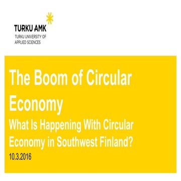 What is happening with circular economy in Southwest Finland?