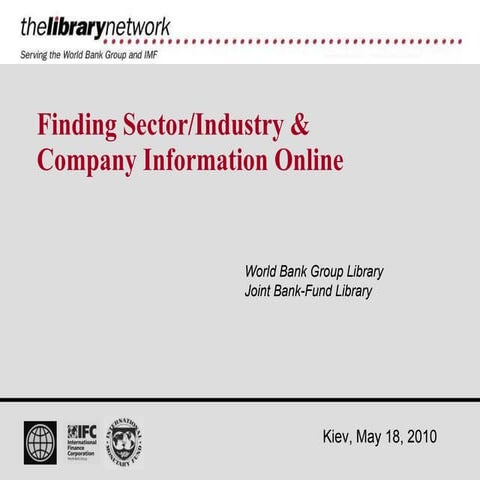 Company and Industry Research