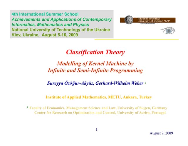 Classification Theory