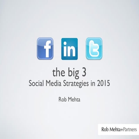 Social Media Strategies in 2015 - keynote - 45 min