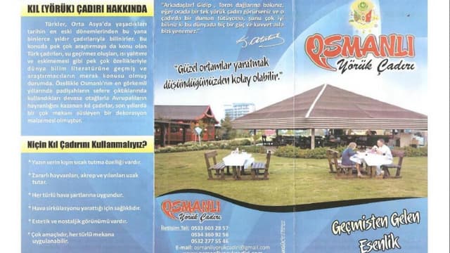 Osmanlı Yörük Çadırı Kıl Çadır Modelleri Katalog