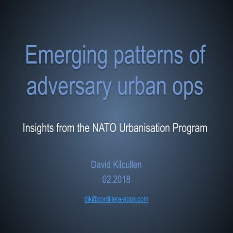 RUSI Urban Warfare Conference Session 3 - David Kilcullen