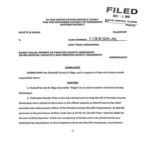 Mississippi Civil Rights Case - Filed 2013 | PDF