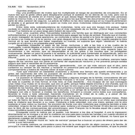 Kilima 103 - Noviembre 2014