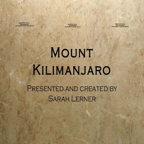 Kilimanjaro: Mrs. Marr
