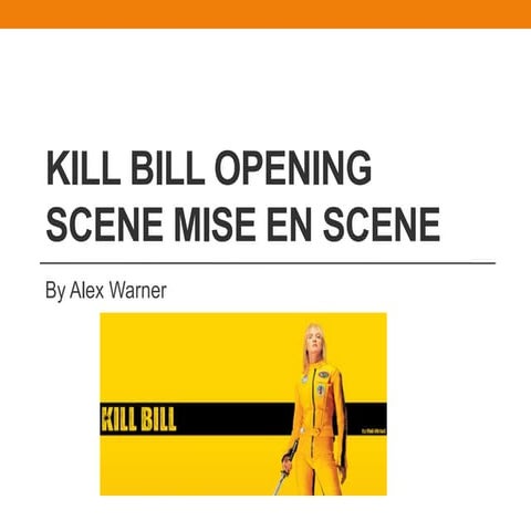 Kill bill opening scene mise en scene