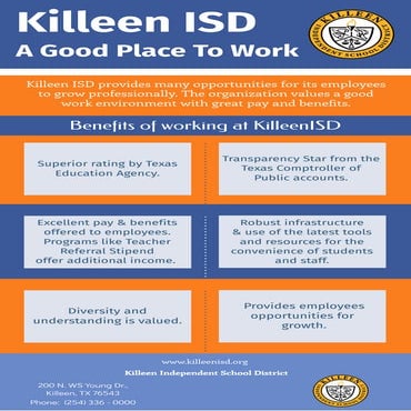 Killeen ISD A Good Place To Work