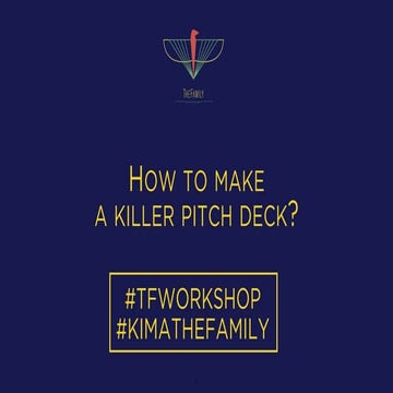 "How to make a killer pitch" by Jean de la Rochebrochard from Kima Ventures