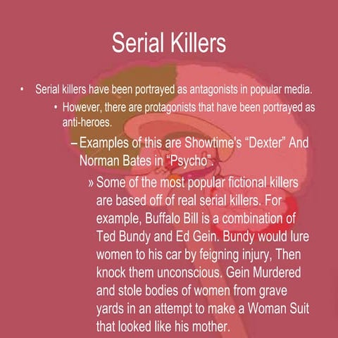 psychology of serial murderer and pattern | PPTX