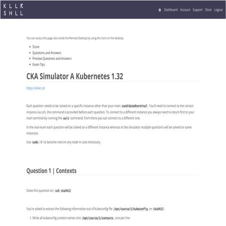 KillerShell Exam Simulators KillerShellExamSimulators | PDF