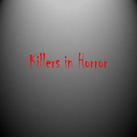 Killers in horror