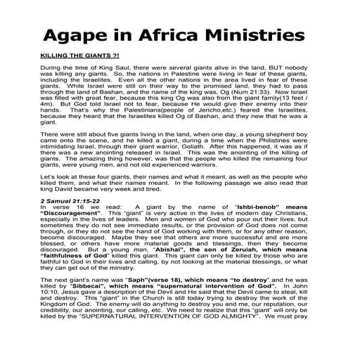 KILLING THE GIANTS ?!