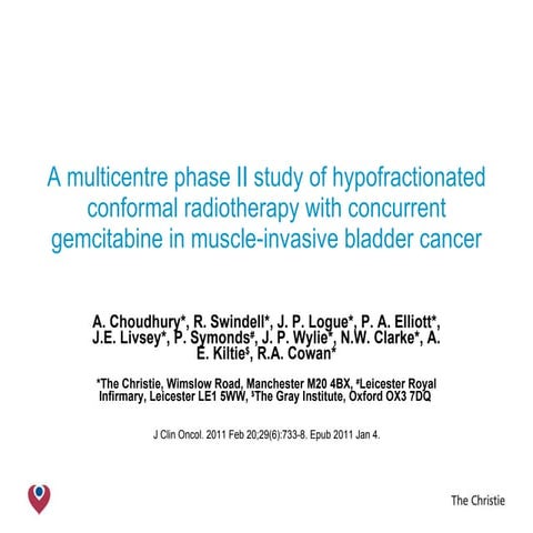 Radiation for the Treatment of Bladder Cancer | PPTX