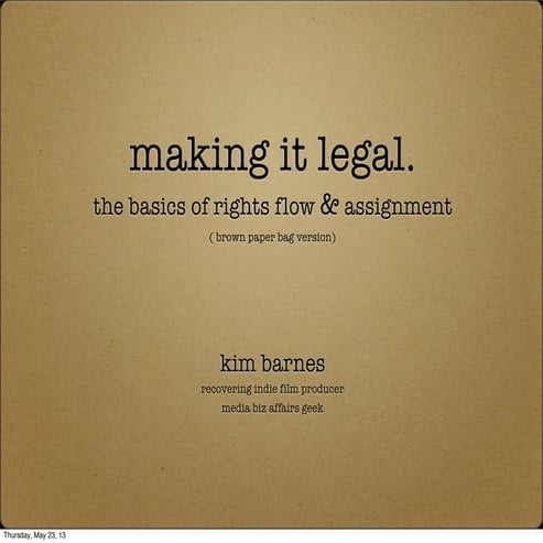 Kim Barnes presents Making It Legal