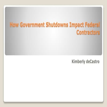 How Government Shutdowns Impact Federal Contractors