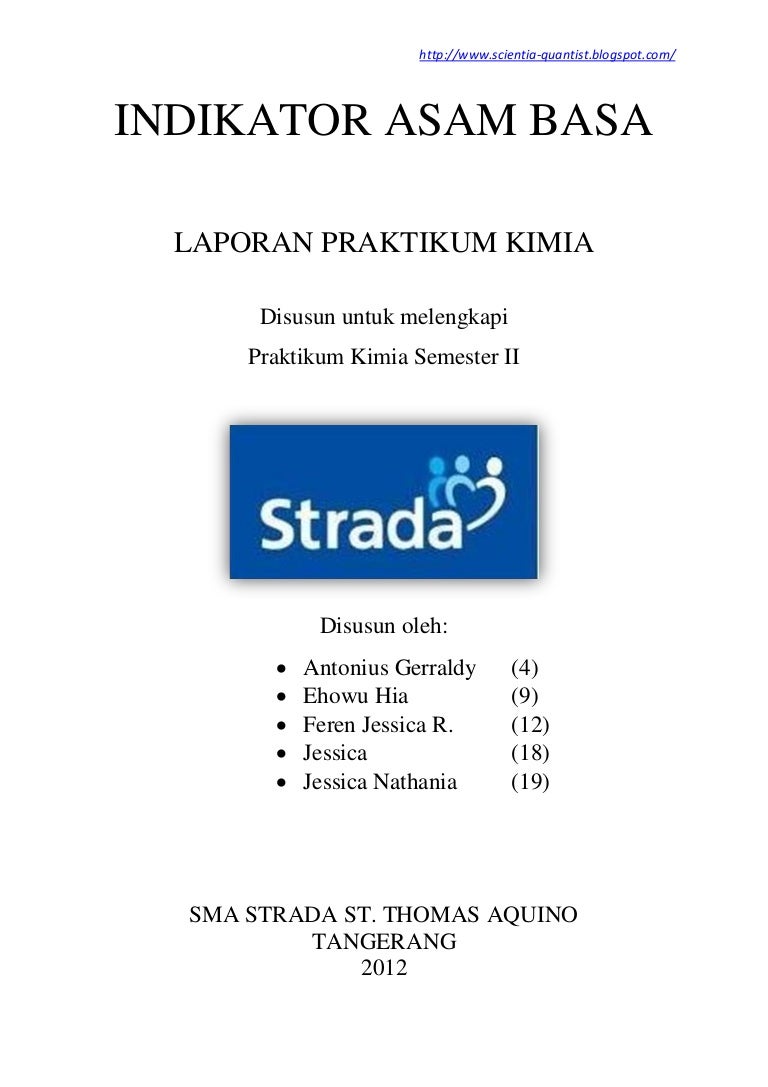 Contoh Kata Pengantar Laporan Praktikum Kimia Asam Basa