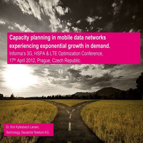 Capacity planning in mobile data networks experiencing exponential growth in ...