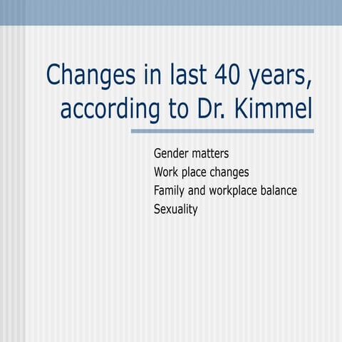 Kimmel And Changes Between The Sexes
