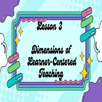 Dimensions of leaning understand the fucos of teacher