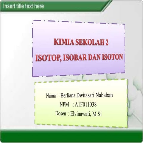 isotop, isobar, isoton