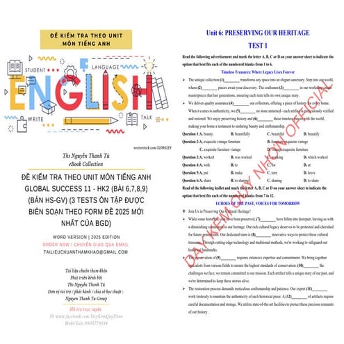 ĐỀ KIỂM TRA THEO UNIT MÔN TIẾNG ANH GLOBAL SUCCESS 11 - HK2 (BÀI 6,7,8,9) (BẢN HS-GV) (3 TESTS ÔN TẬP ĐƯỢC BIÊN SOẠN THEO FORM ĐỀ 2025 MỚI NHẤT CỦA BGD).pdf